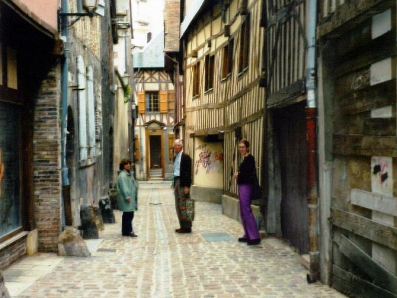 12. Troyes (France), with Danielle Jacquart and Katharine Park (spring 2001).