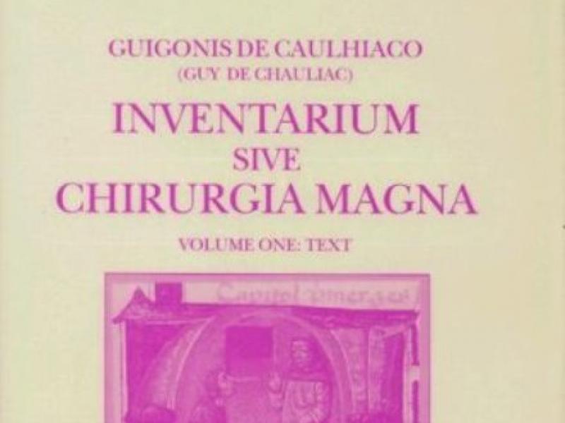 19. Portada de l''Inventarium sive Chirurgia magna' de G. de Chaulhac, ed. per M. S. Ogden i M. R. McVaugh (1997).